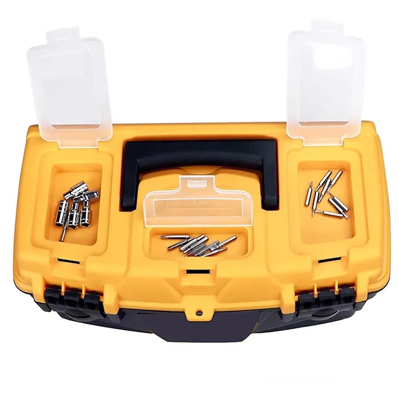 15 Inch Hardware Tools box, Plastic Thick Combination Suitcase Electrician Carpenter Electric Drill Storage Box