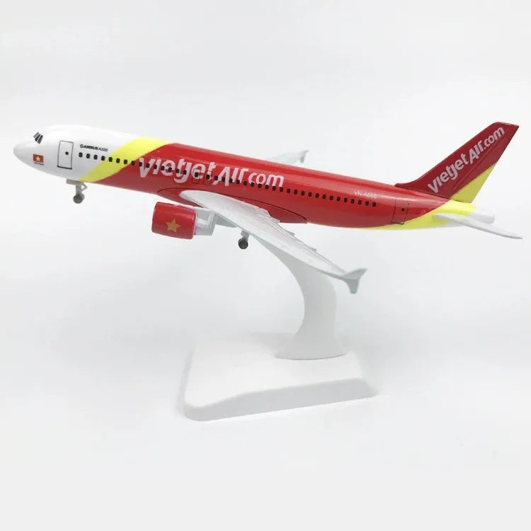 20cm Airplane Model A320 Series Metal Scale Aircraft Diecast Aviation Collectible Miniature Children Toys Souvenir With Stand