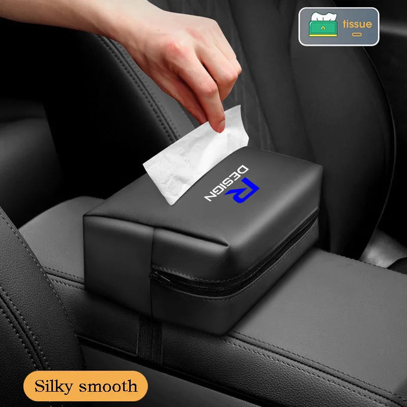Car tissue bag seat back armrest bag sun visor hanging tissue bag for Volvo R Design RDesign XC90 XC60 S60 V40 XC40 V60 V50 S40