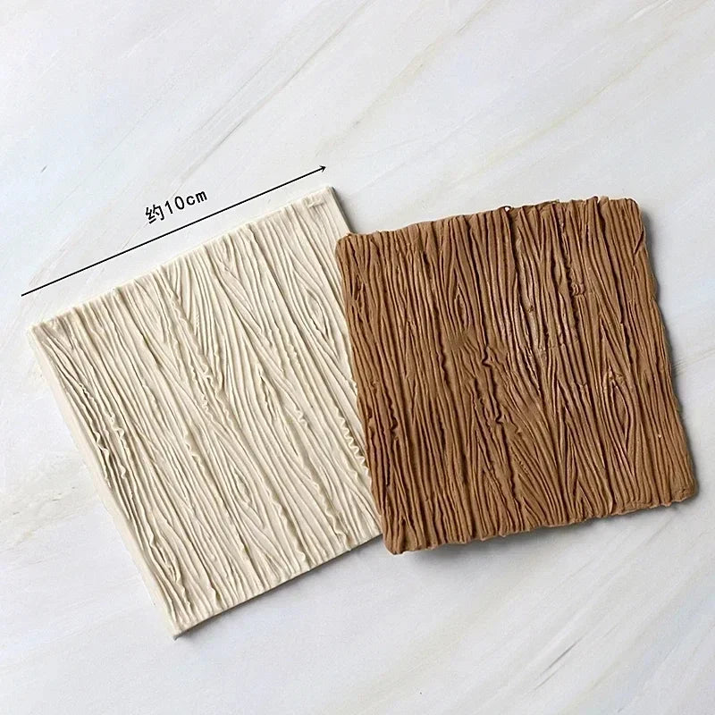Rock Brick Wall Texture Fondant Silicone Molds Wood Grain Tree Bark Silicone Impression Mat Cake Decoration Baking Accessories