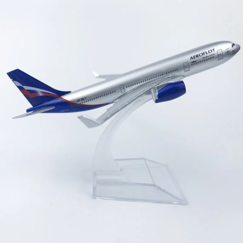 Aeroflot Model Plane Series 16cm Russian Airlines scale aircraft Siberia S7 Airplane Model Metal A320 /A330/A350/Mc-21 Plane Toy