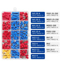 SN-02C Wire Crimping Tool Set Insulated Wire Electrical Connectors Crimp-Butt,Ring,Spade,Terminals Cable Lugs Assortment Kit