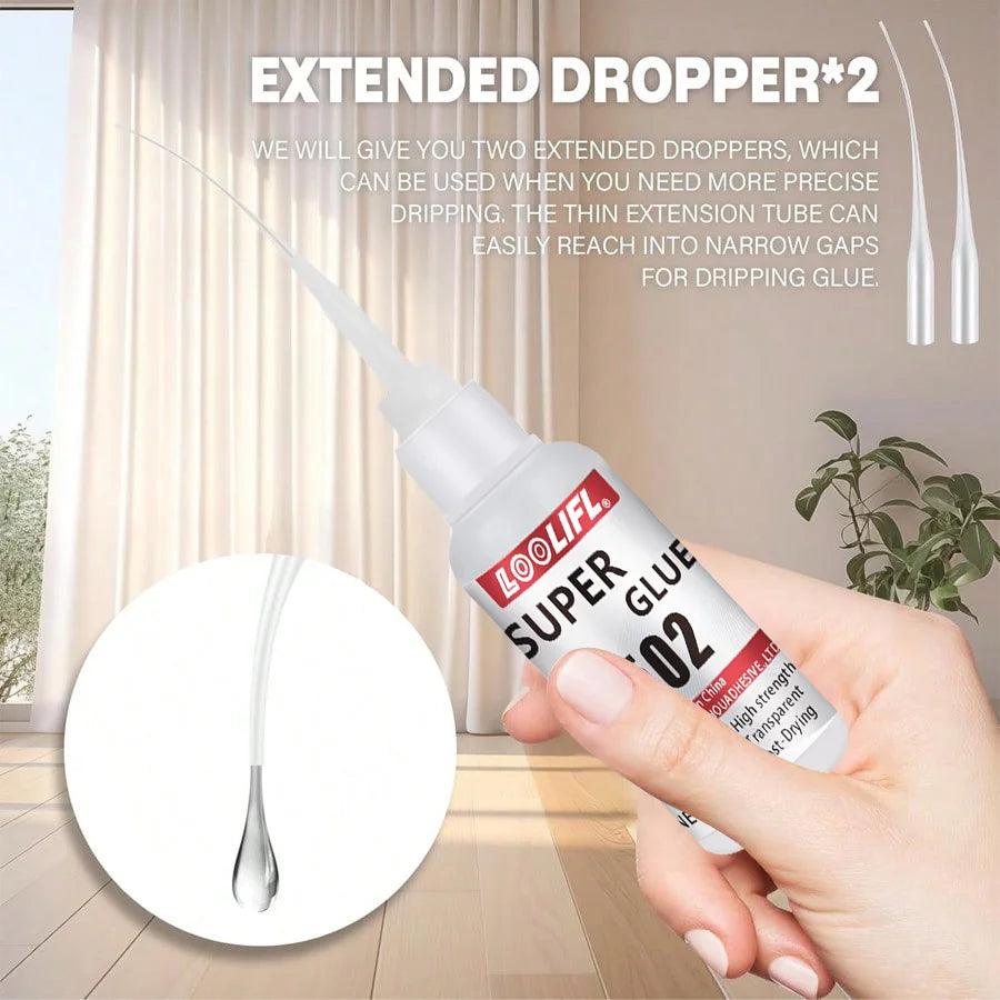 LOOLIFL 502 Super Glue 20g Fast Drying  Strong Adhesive Universal Bonding Glue for Plastic Metal Ceramic Wood Rubber Shoes1-5pcs