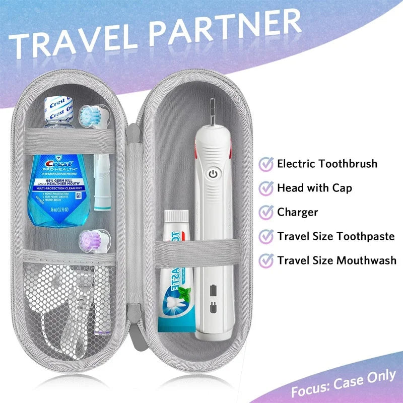 1pcs Portable Electric Toothbrush Case Toothbrush Protector Convenient Travel Toothbrush Toothpaste Storage Box LXYJSN04