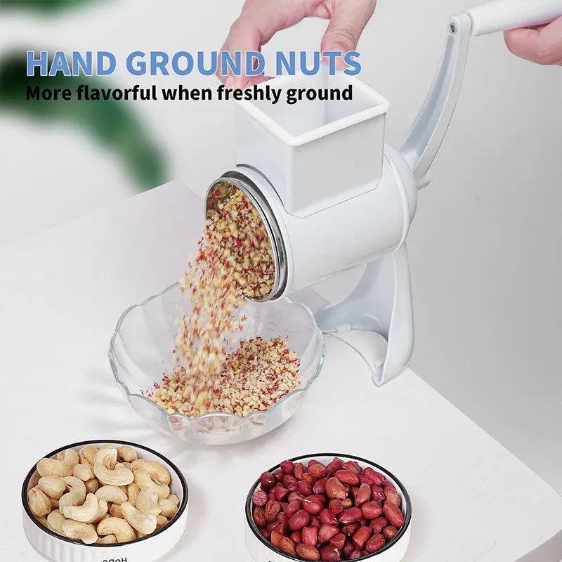 Grain Grinder Hand Crank Mill Grinder Aluminum Alloy Manual Table Clamp Milling Machine for Home Kitchen Commercial Grinding Nut