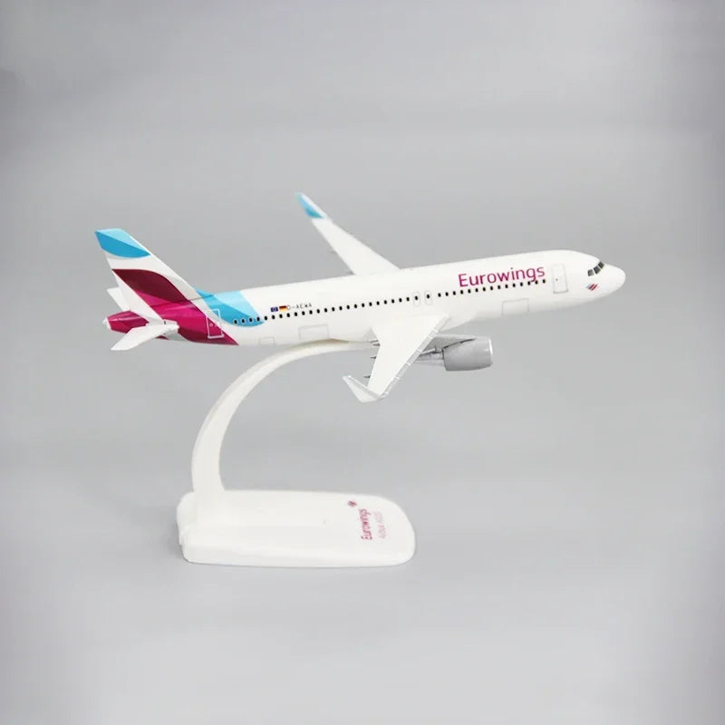 1:200 Scale A320 Eurowings Airlines ABS Airplane Model Toys Aircraft Plane Assembly Collection Display With Stand Gifts