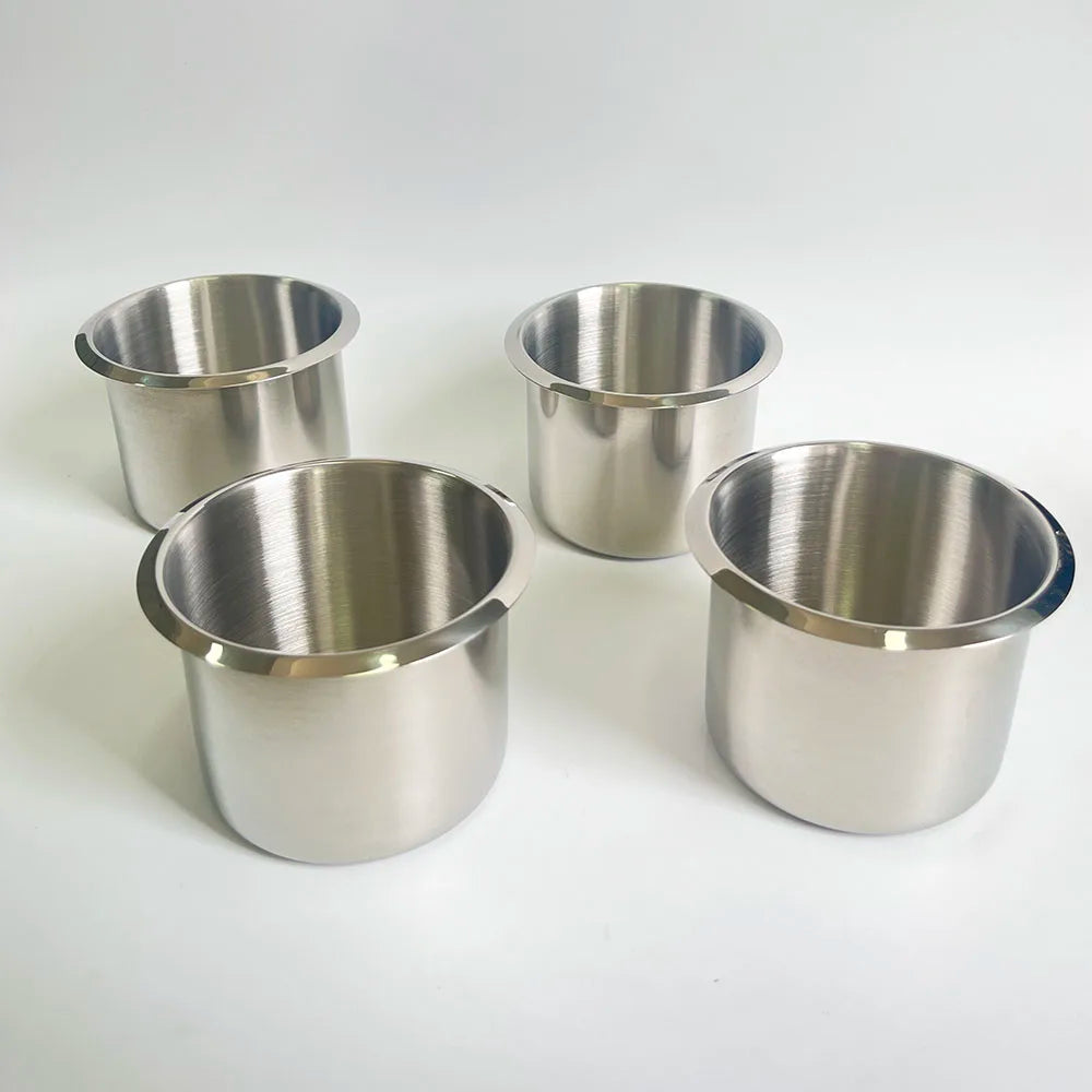 Stainless Steel Marine Boat RV Cup Water / Drink Bottle Holder Rustproof Universal Car Water Cup Holder 68MM