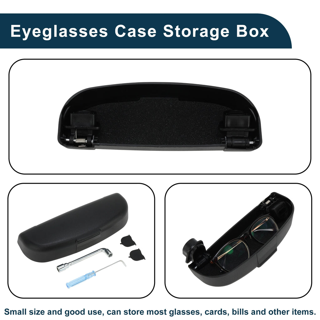 UXCELL Car Sunglasses Case for Mini Cooper F56 3-Door 2014-2018 ABS Black 1 Set