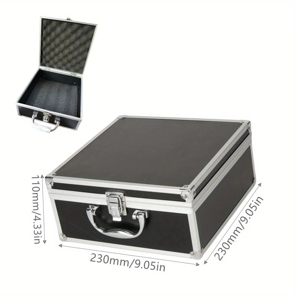 Aluminum Tool Case Multi-Purpose Hard Metal Storage Box for Garage Organization & Toy Storage, Portable Protective Carrying Case