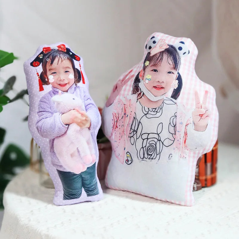 Personalized Photo DIY Humanoid Cushion Couple  Pillow Stuffed Boyfriend Pillow  Custom Father Lifesize Picture Cushion Gift