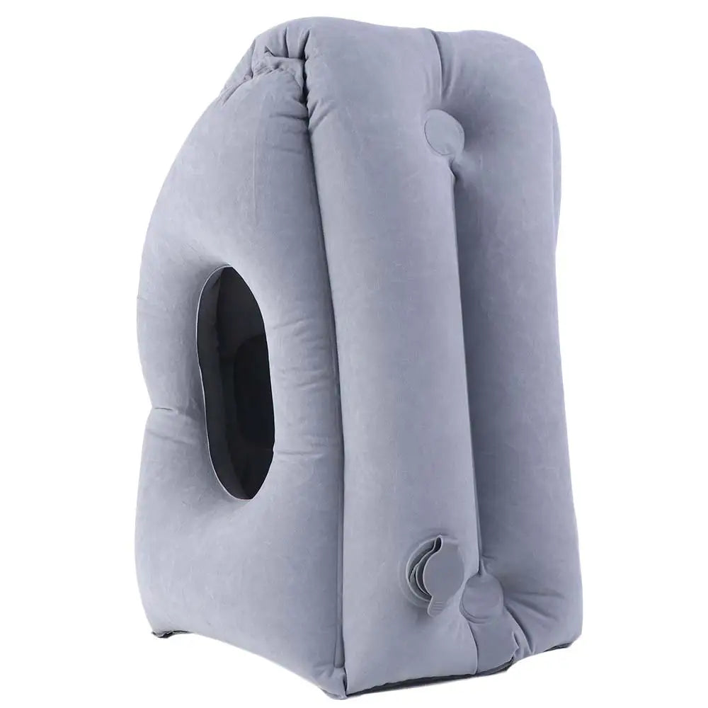PVC Material Office Nap Pillow Head Support Air Cushion Inflatable Travel Pillow Headrest Foldable Chin Support Pillow Men Women