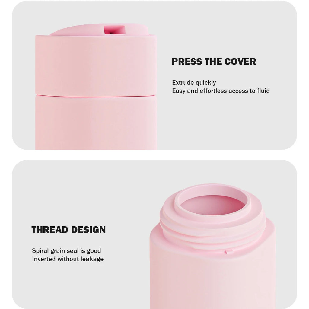 7Pcs TPU Style PE Cosmetic Dispenser Bottle Travelling Set Shampoo Shower Gel Empty bottles Lotion Cream Bottles