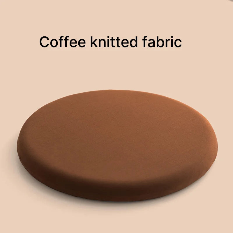 Round Ice Silk Fiber Fabric Seat Cushion Rebound Memory Foam Stools Chair Cushion Japanese Solid Thick Soft Comfy Butt Cushion