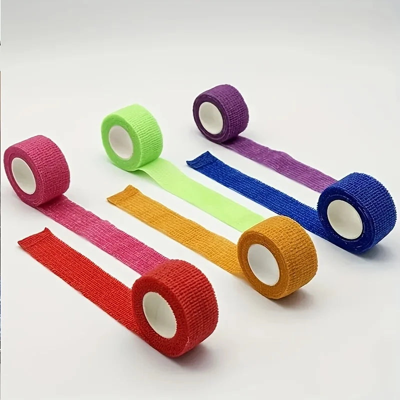 24Rolls Medical Adhesive Bandage Elastic Breathable Sports Self Adhesive Tape Camouflage Wrap Finger Tape Wrist Ankle First Aid