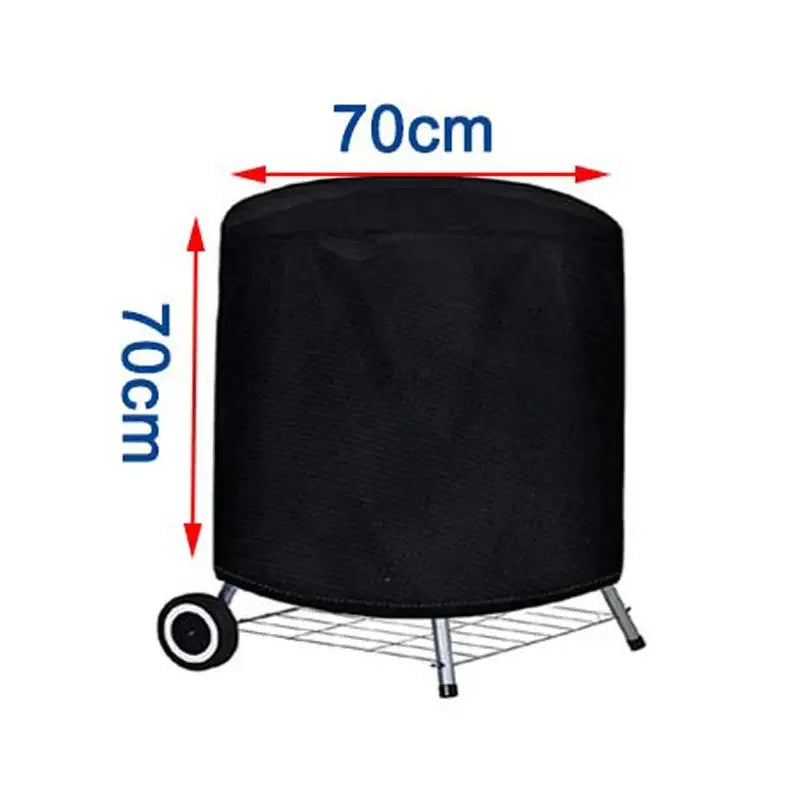 Waterproof Dome BBQ Cover for Weber Charcoal Kettle & Char-Broil Grill, Heavy Duty Outdoor Smoker Cover with Drawstring