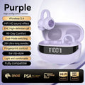 K30 Ear Clip Bluetooth 5.4 Wireless Earphones Digital Display Open Ear Sports Headset
