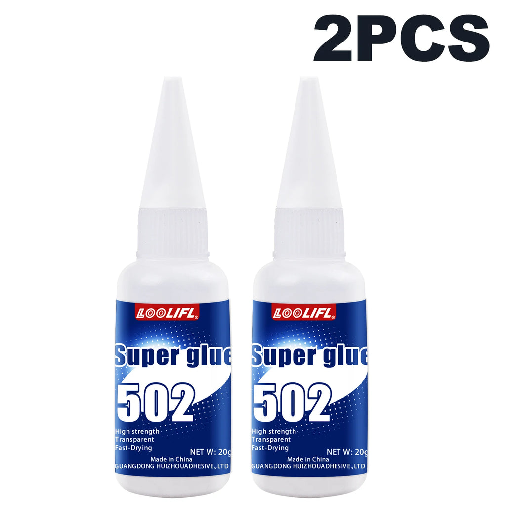 Super Glue 502 Liquid Quick Drying Adhesive Cyanoacrylate Sealant Is Suitable for Wood, Plastic, DIY Models, Ceramics, Glass, Et