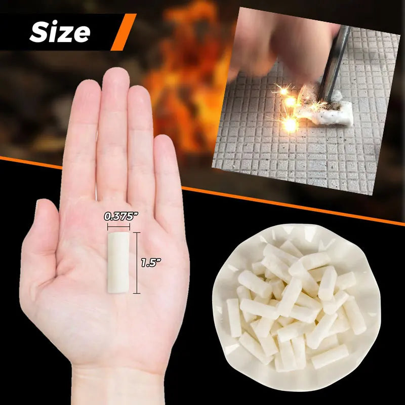 30pcs Mini Cotton Stick Outdoor Tools Natural Camping Hiking Emergency Survival Warm Oneself