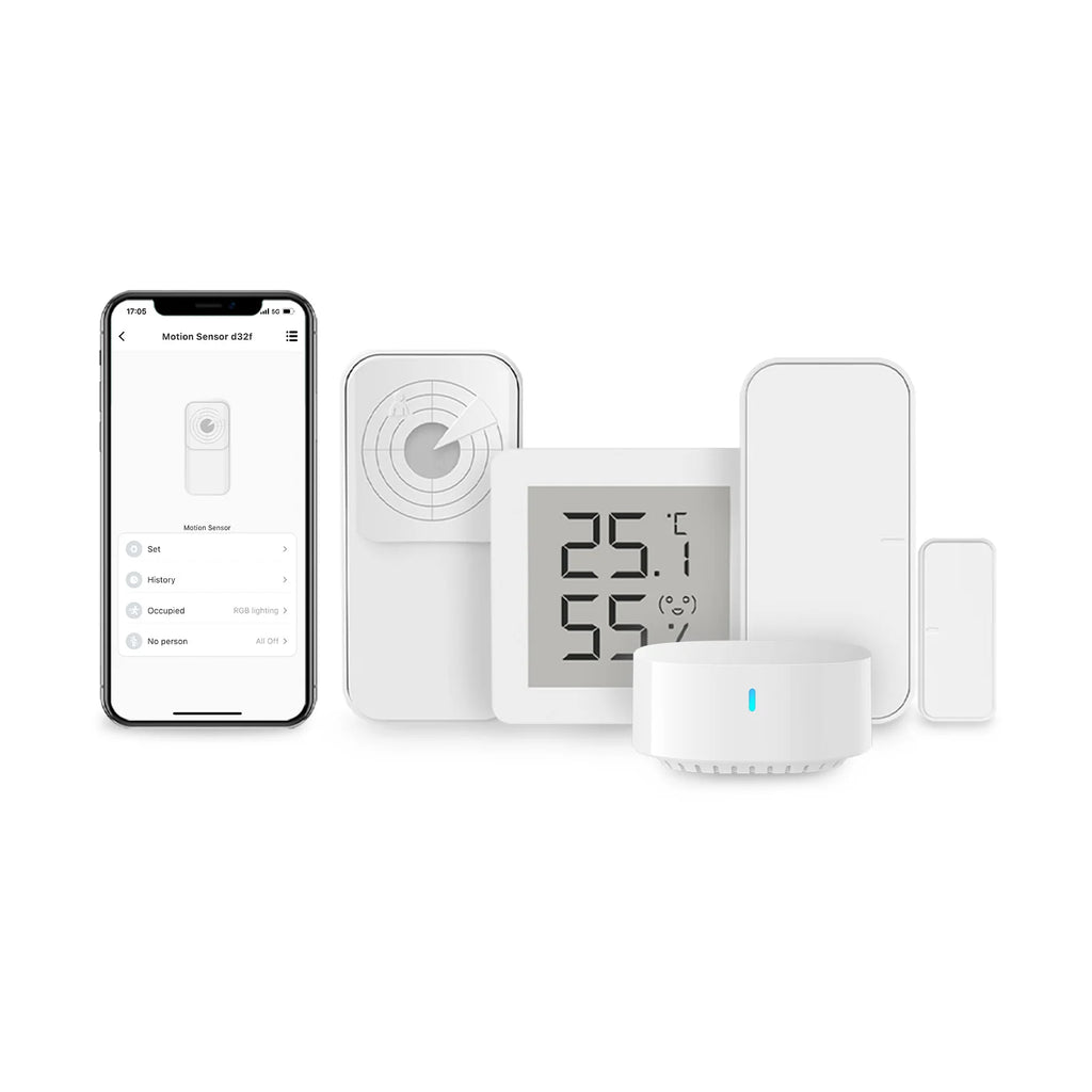 BroadLink BLE Smart Sensor Kit - Radar Motion Sensor, Door Sensor, Temperature and Humidity Sensor for Smart Home