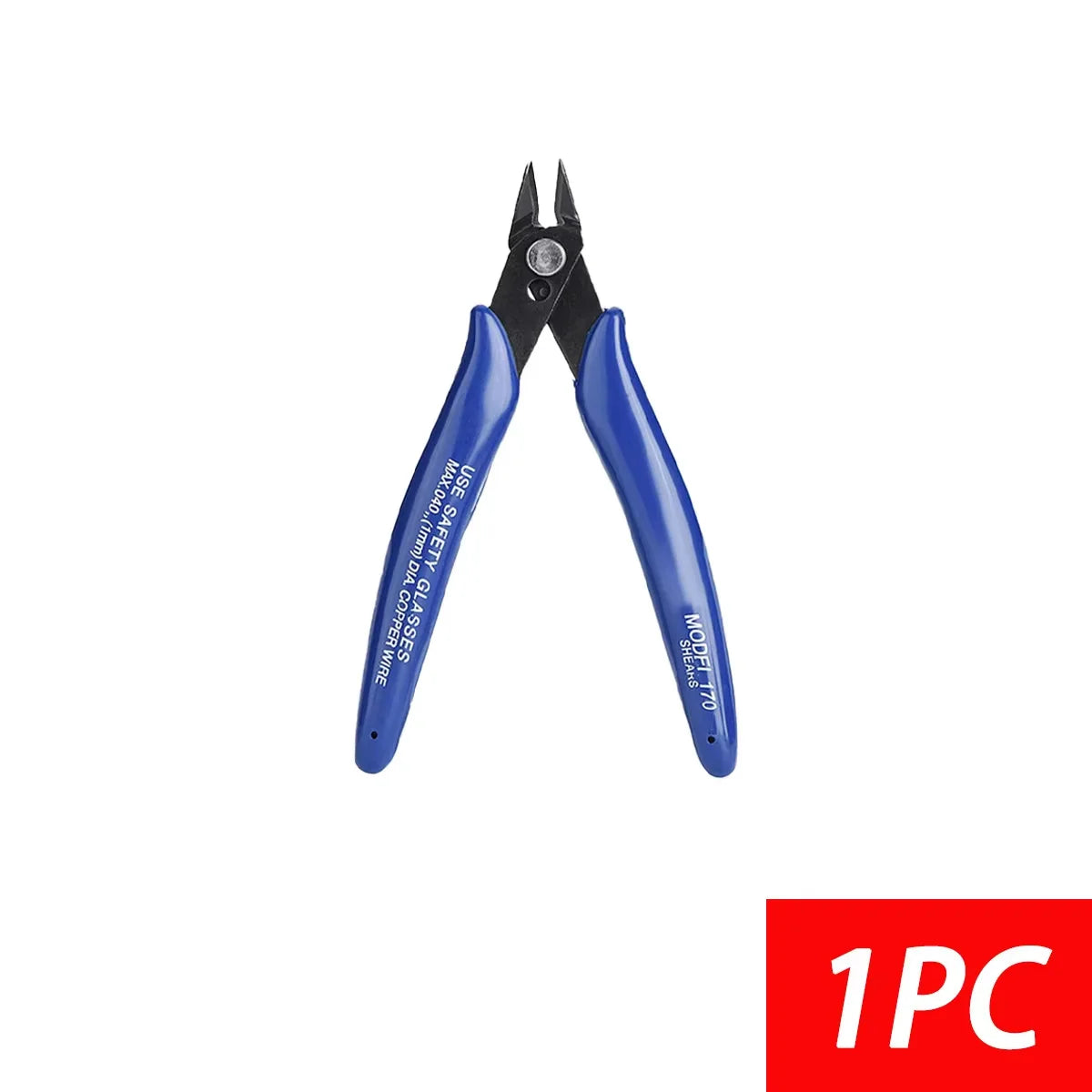 YONGRUN 170 Type Scissors Miniature Metal Wire Cutter Plastic Pliers Diagonal Cutter Blue Diagonal Pliers Used For Cutting