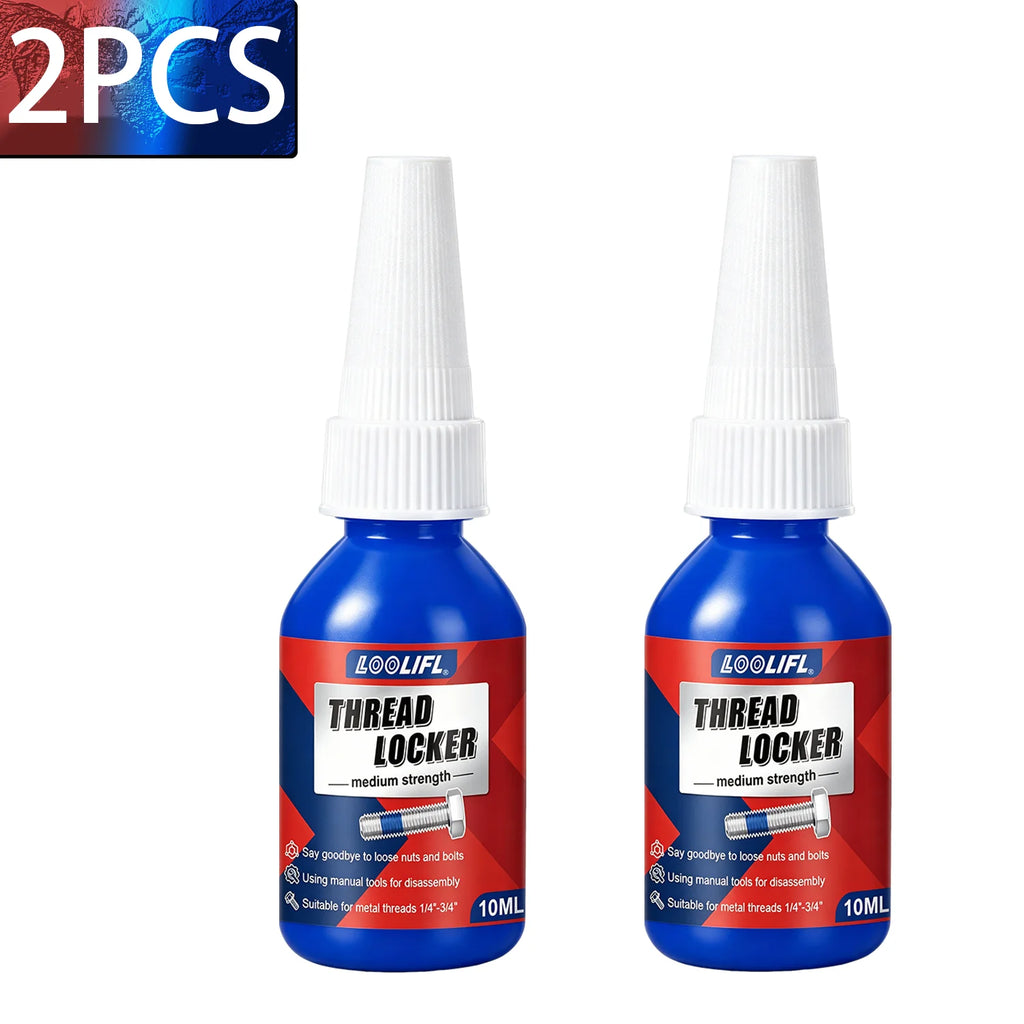 High Medium Strength Threadlocker 243 271 Bolt Anti-Loose Seal Glue Oil Heat Vibration Resistant Metal Thread Compound 50ML 10G