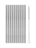 10Pcs Stainless Steel Straws with Cleaner Brush Reusable Drinking Straw Straight Straw Set 15cm Straw Kit Drinking Utensils