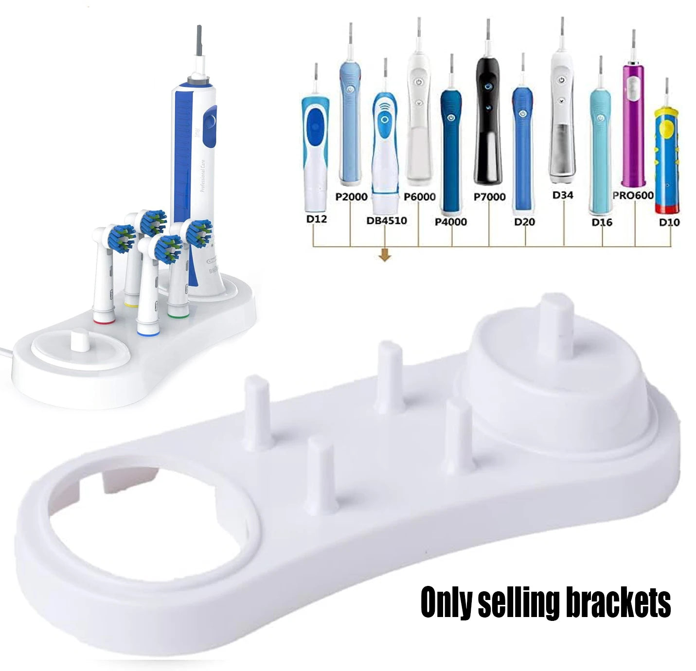 NEW Suitable for Oral B Electric Toothbrushes Holder Stand Toothbrush 3709 3757d12 3737 Charger Base Toothbrush Head Bracket
