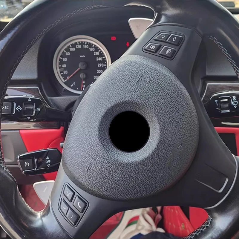 Car Turn Signal Wiper Lever Switch Cover Carbon Steering Steering Wheel Headlight Switch Trim For BMW 3 4 5 6 7 Series X1X3X5X6