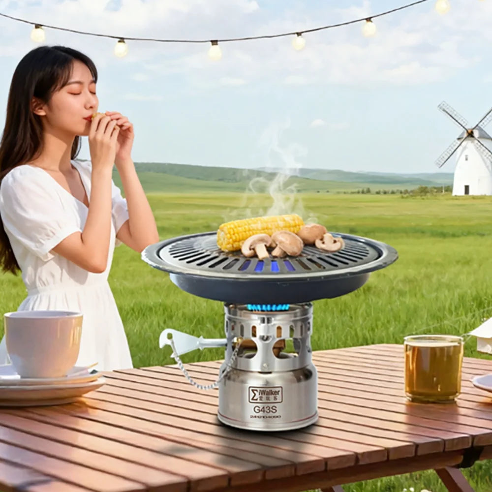 IWALKER G43 G43S Camping Stove Outdoor Gasolin e Stove Burner Silent Burner for Travel Picnic Emergency
