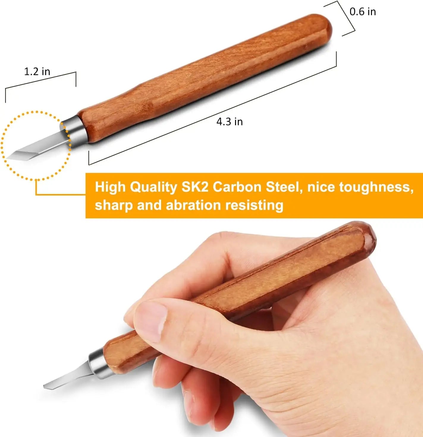 FEITA Professional Woodworking Wood Carving Chisel Knife Sculpting Knife Kit for Beginners & Professions DIY Crafts Gouges
