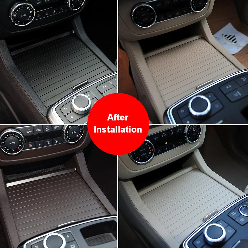 Center Console Shutters Cup Holder Slide Roller Blind Cover For Mercedes Benz ML GL GLE GLS Class W166 W292 16668058029051