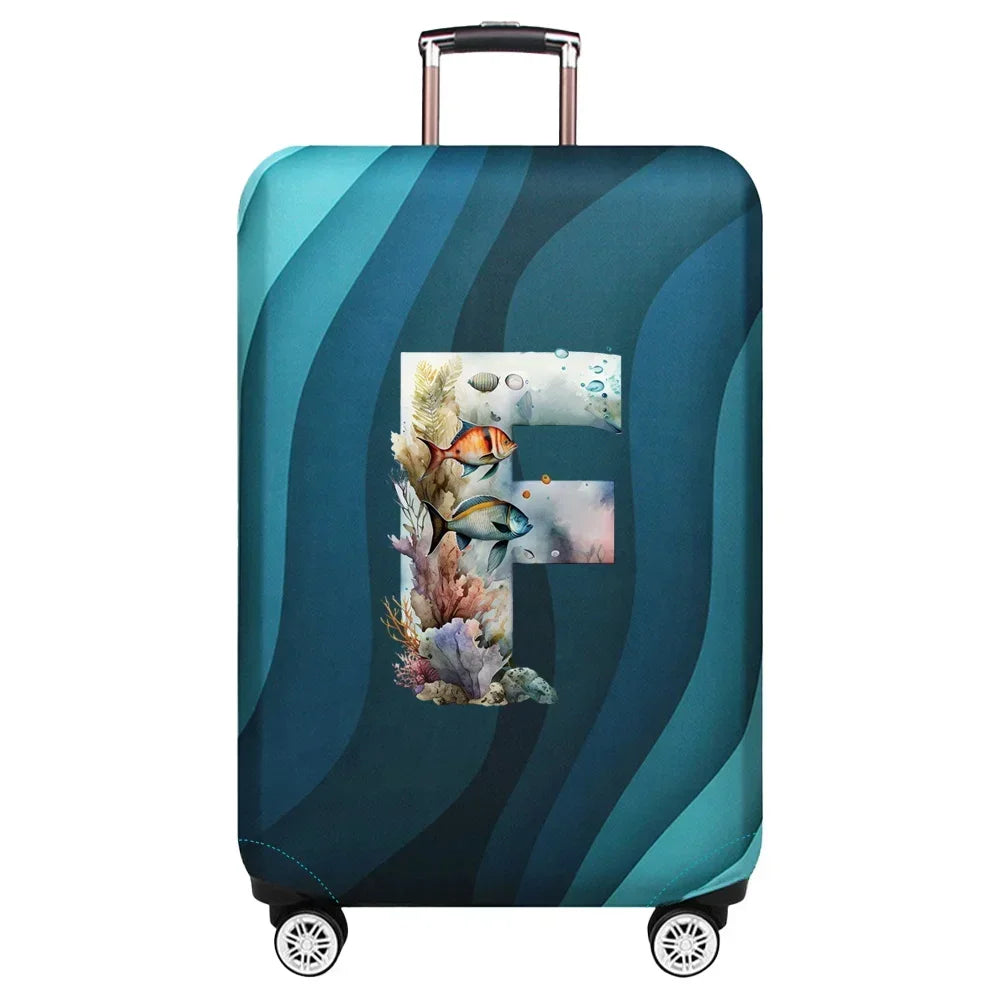 Elastic Fish Letter Series Luggage Protective Cover Suitable for 18-32 Inch Bag Suitcase Covers Trolley Cover Travel Accessories