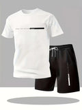 New Street Trendy Men's Summer Breathable Sportswear Short Sleeve Shorts Lightweight Quick Drying Comfortable Fashionable Sports