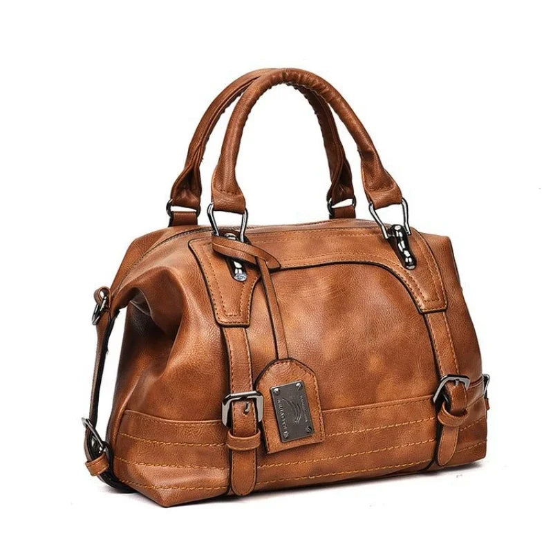 Women's PU Leather Crossbody Tote Handbag – Stylish Shoulder Bag for Daily Use