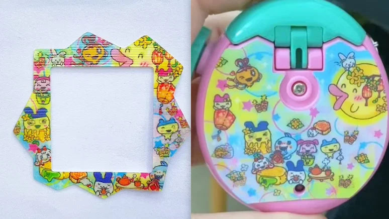 IN STOCK Cannot Be Past Dynamic Lenticular Tamagotchi Paradise Cartoon Characters Diy Handmade Panel Paper And Backboard Paper