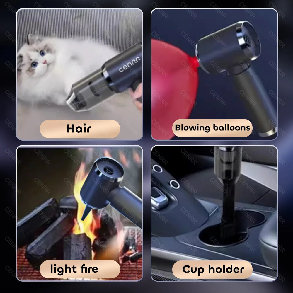 140000PA Car Vacuum Cleaner Strong Suction Cordless Dual-Purpose Vacuum Cleaner Wireless Handheld Mini Blower for Home Appliance