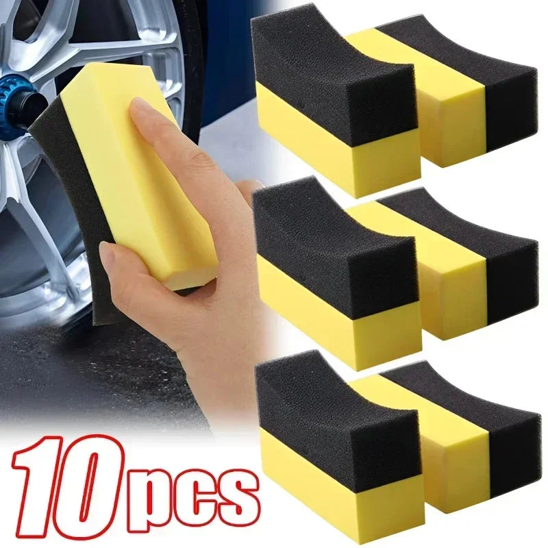 5-10Pc Car Tire Wax Polishing Sponge Brush Paint Surface and Interior Corner Cleaning Sponge Waxing and Polishing Care Sponge