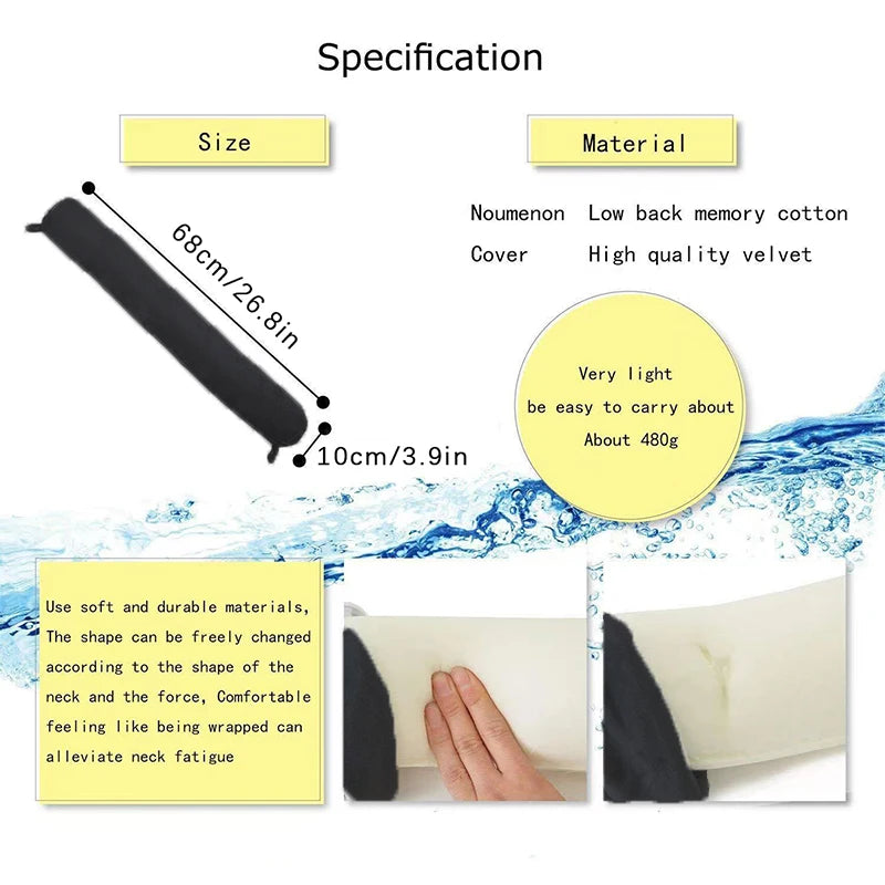 Memory foam u-shaped pillow, travel pillow, protect the cervical spine, easy to carry, bendable, slow rebound