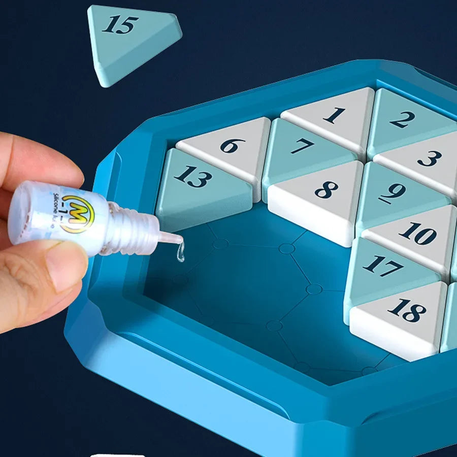 Qiyi Klotski Hexagon Number Sliding Klotski Game Magic Cube Magnetic Puzzle Toys For Family Playing Number Sliding