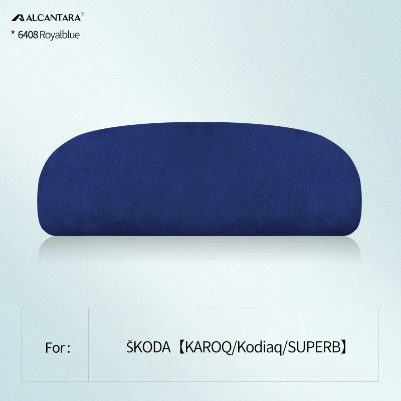 For Skoda Karoq Superb Kodiaq Alcantara Suede Car Eyewear Case Box Sunglasses Holder Glasses Storage Box Auto Accessories