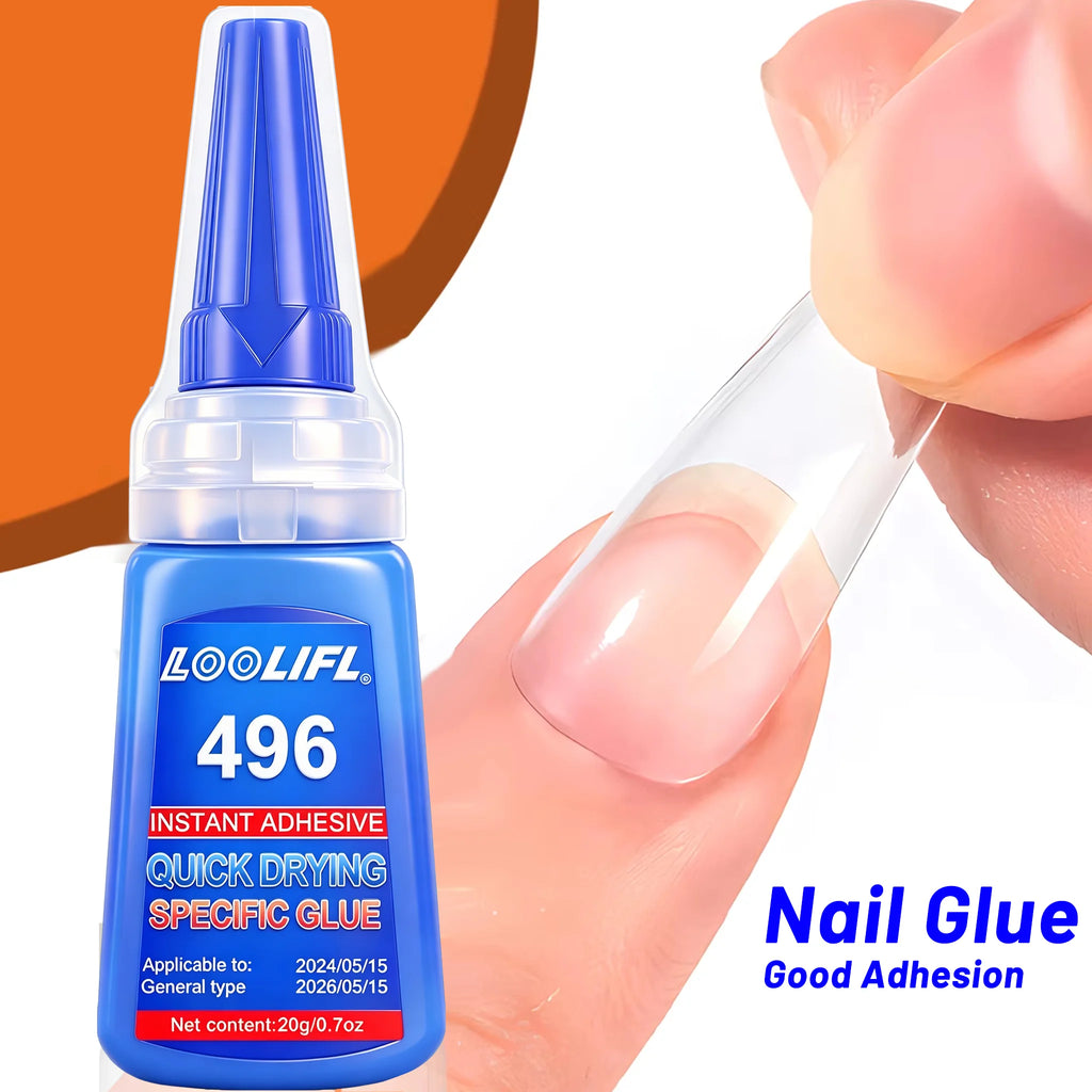 20g Super Strong Nail Glue Quick Dry For False Nail Tips Acrylic Nails Press On Nails Fake Nails Art Decoration Lasting Adhesion