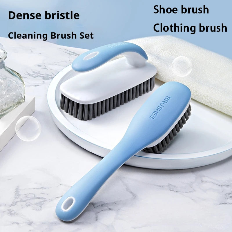 2Pcs Shoe and Laundry Brush Set Soft-Bristle Household Brush Multifunctional Cleaning Shoe Brush