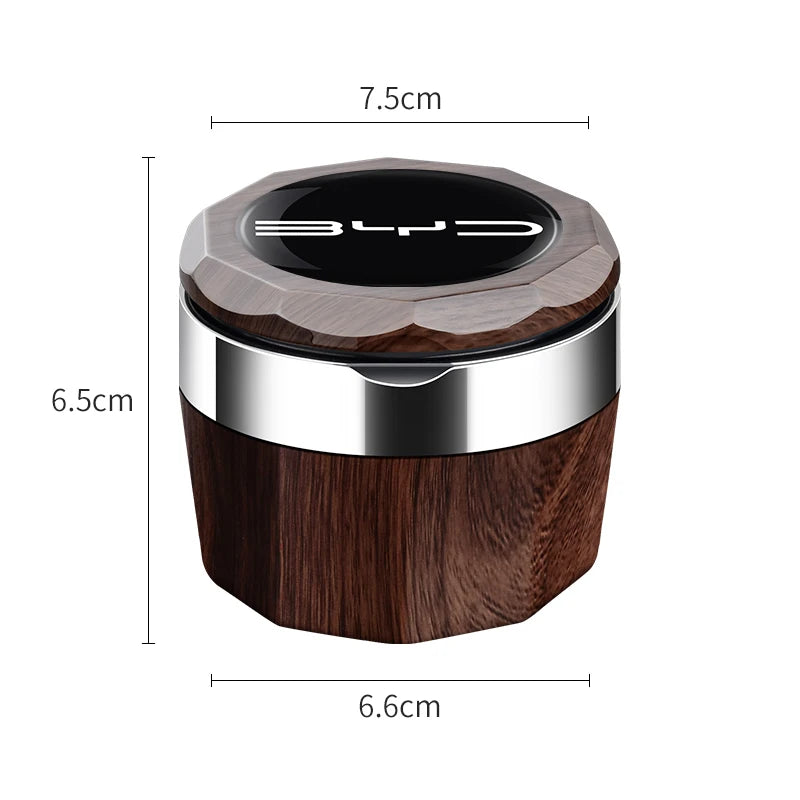 Car Ashtray For BYD Atto 3 Song Tang Led Cars Cup Holder Accessories Auto Ashtray Cigarette Holder Box Interior Auto Accessories