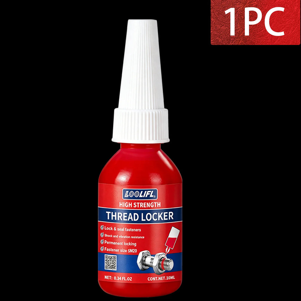 LOOLIFL 271 Red Thread Locker High Strength Removable Screw Lock Glue, Anti-Vibration Anti-Rust Sealant Metal Fasteners Bolts