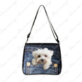 Funny Pocket Dog Shoulder Bags Pocket Pet Beagle Bulldog Dachshund Bichon Women Handbag Portable Storage Bag Messenger Bag Gift