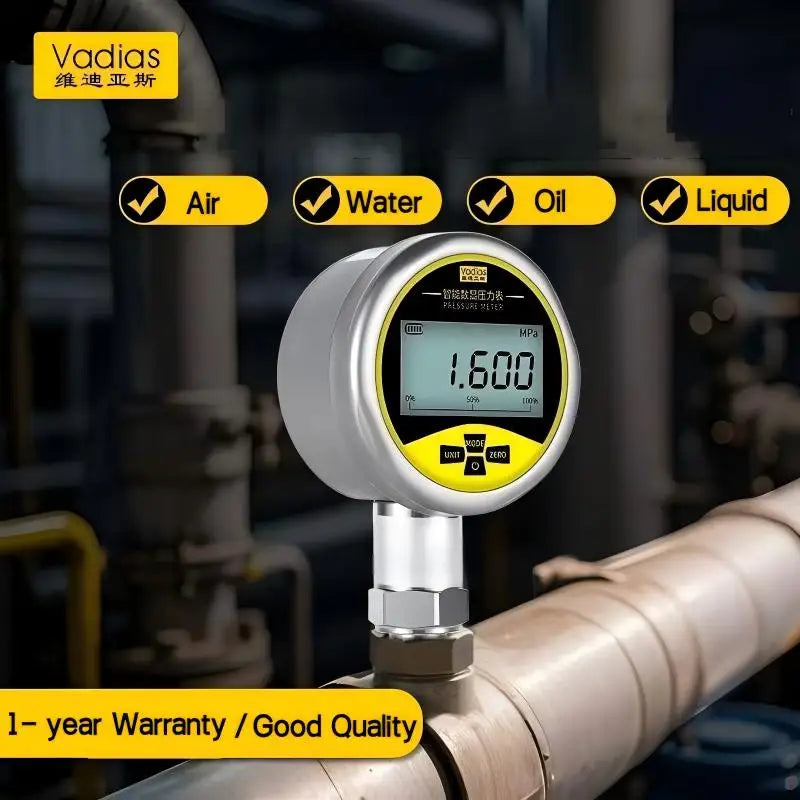 -0.1-60Mpa Digital Pressure Manometer 400bar Pressure Gauge 80mm Pressure Manometer M20*1.5 0.2% SS304 Digital Pressure Gauge