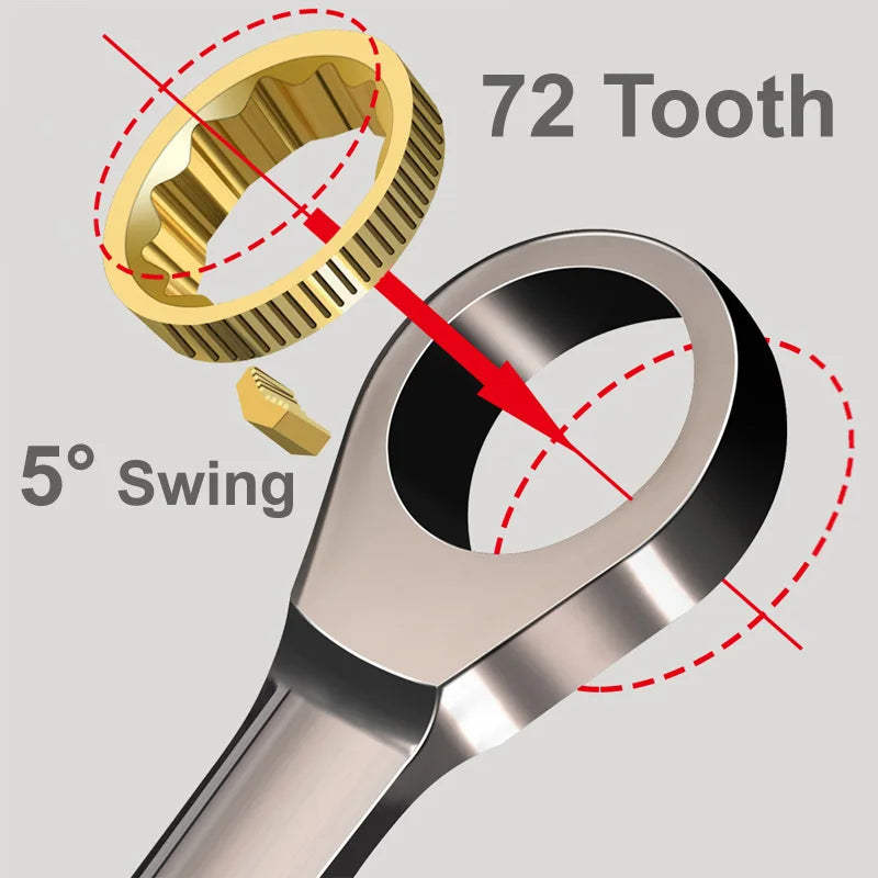 1pcs Ratchet Combination Metric Wrench Multitool Key Ratchet Spanners Set of Tools Universal Wrench Tool Car Repair Tools