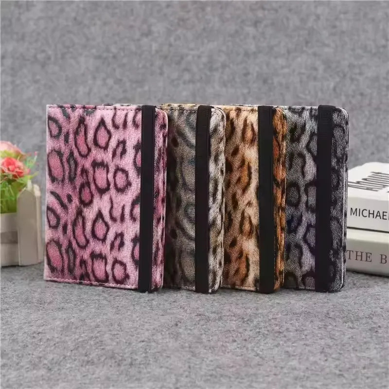 Passport Cover With Bandage Waterproof Passport Clip Built-in RFID Shielding Leopard Print Passport holder Travel Accessories