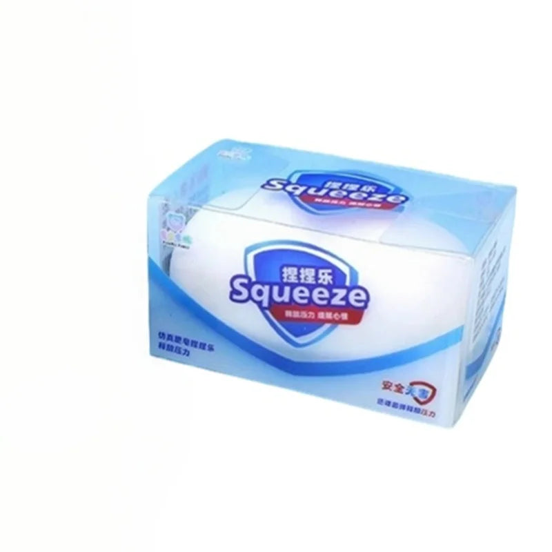 Squishy Soap Stress Relief Sensory Fidget Toys Squishy Soft Simulated Soap Squeeze Toy Anti-Stress Slow Rebound Squeeze Pinch