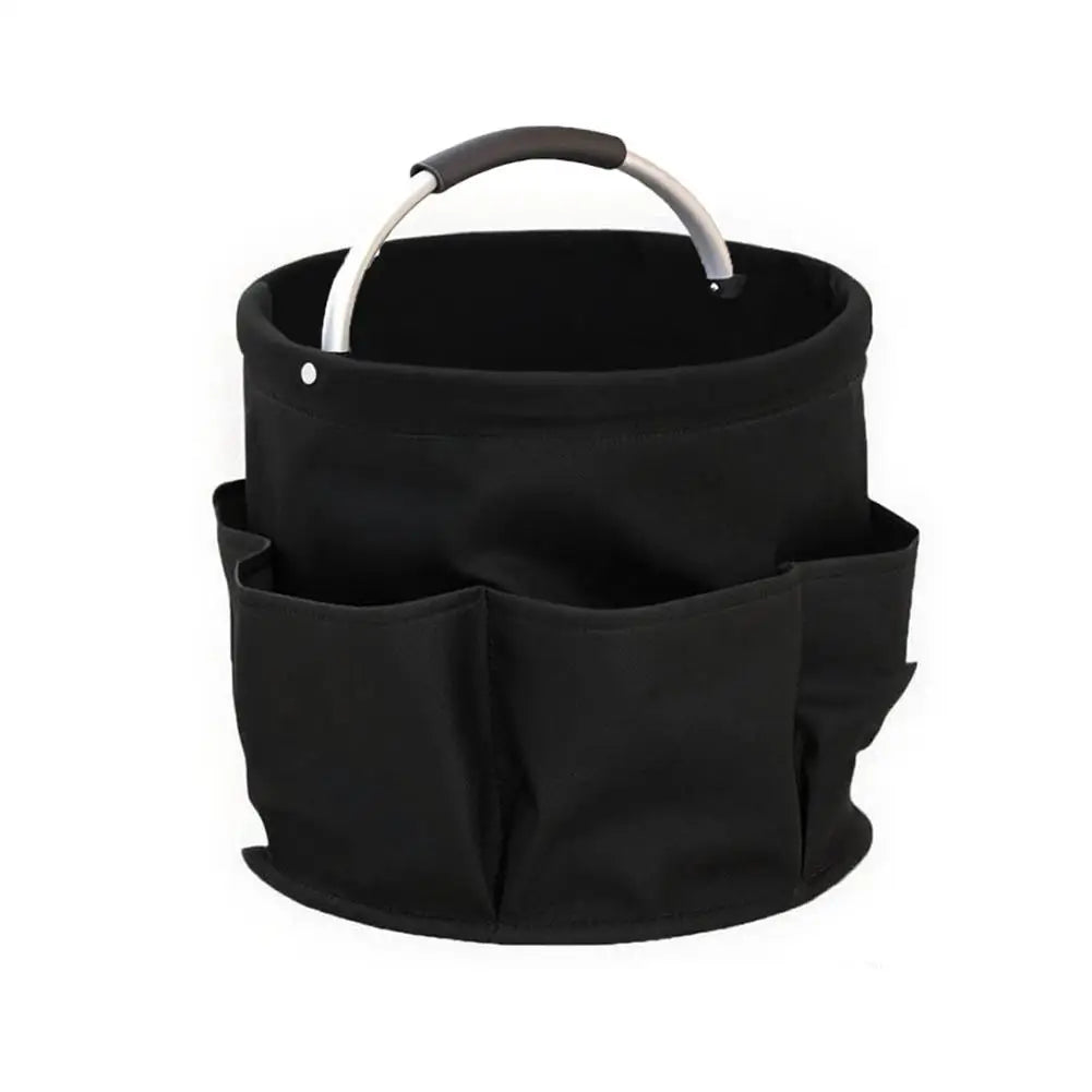 Large Capacity Multi Pocket Storage Bucket Portable Foldable Handheld Garden Tool Bag Outdoor Beach Toy Organizer Tote Basket